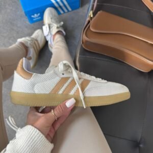 Samba Branco/Sola Caramelo